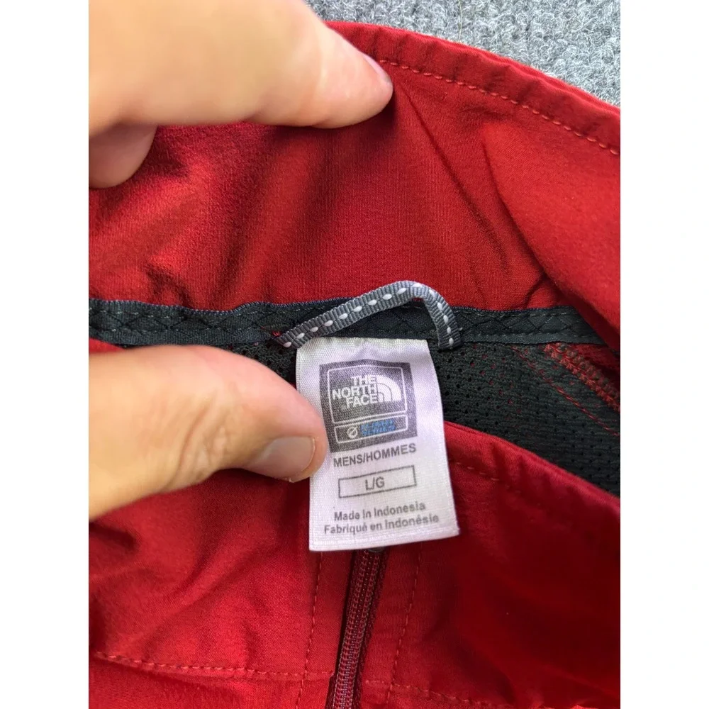 The North Face Pullover Mens Large Red 1/4 Zip Reflective Thumbholes 67948